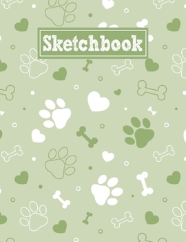 Paperback Sketchbook: 8.5 x 11 Notebook for Creative Drawing and Sketching Activities with Dog Paws Themed Cover Design Book