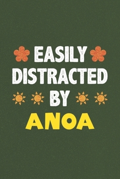 Paperback Easily Distracted By Anoa: Anoa Lovers Funny Gifts Dot Grid Journal Notebook 6x9 120 Pages Book