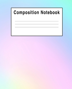 Paperback Composition Notebook: Pink & Blue Iridescent Book