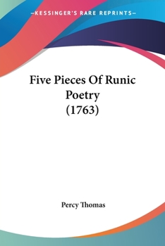 Paperback Five Pieces Of Runic Poetry (1763) Book