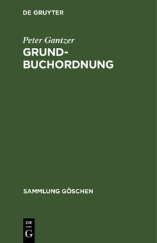 Hardcover Grundbuchordnung [German] Book