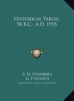 Hardcover Historical Tables, 58 B.C.- A.D. 1955 Book