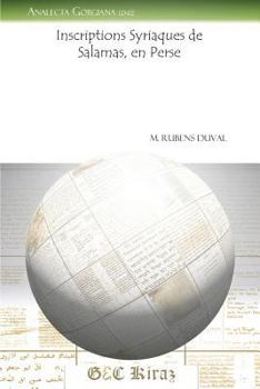 Paperback Inscriptions Syriaques de Salamas, En Perse [Multiple Languages] Book