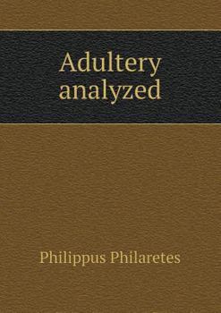 Paperback Adultery analyzed Book