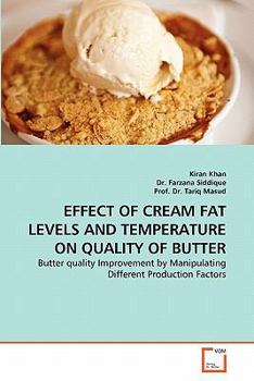 Paperback Effect of Cream Fat Levels and Temperature on Quality of Butter Book