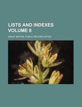 Paperback Lists and Indexes Volume 8 Book