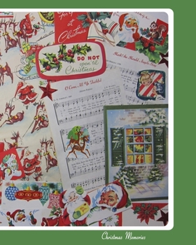 Paperback Christmas Memories: Retro Vintage Fun Collage - Santa Snowmen and Reindeer College Lined Notebook Book