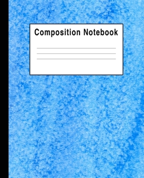 Paperback Composition Notebook: Blue & Purple Pretty Pastel Book