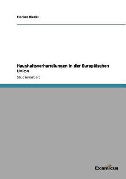 Paperback Haushaltsverhandlungen in der Europäischen Union [German] Book