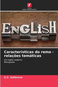 Paperback Características do remo - relações temáticas [Portuguese] Book