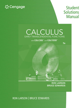 Paperback Student Solutions Manual for Larson/Edwards' Calculus of a Single Variable: Early Transcendental Functions, 2nd Book