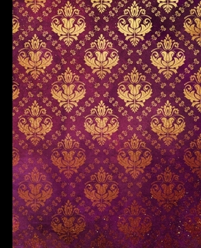 7.5" X 9.25" | COLLEGE RULE LINED | BLANK | 150 PAGE | NOTEBOOK: with a colorful red and gold vintage trippy minimalist pattern design on the cover of ... ledger/diaries/logbook/composition notebook