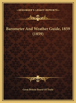 Barometer and Weather Guide, 1859
