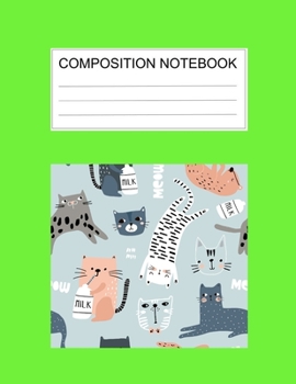 Composition notebook: Ruled (8.5 x 11 in), 110 Pages: Diary Book For Girl, Journal Notebook For Kids, Writing Journal Lined, Cute Pets green (8.5 x 11 in), 110 Pages (cute composition green)