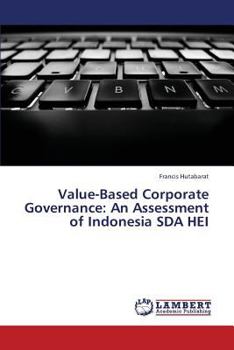 Paperback Value-Based Corporate Governance: An Assessment of Indonesia Sda Hei Book