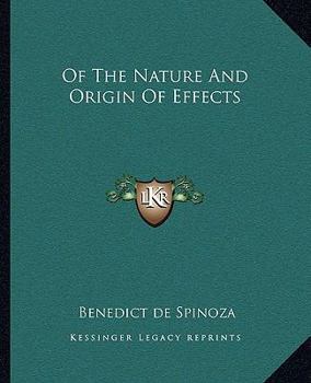 Paperback Of The Nature And Origin Of Effects Book