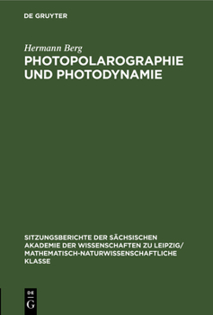Hardcover Photopolarographie Und Photodynamie [German] Book