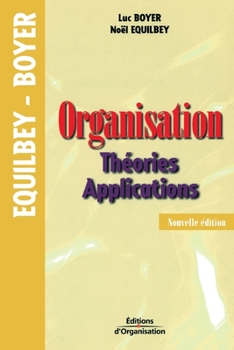 Paperback Organisation: Théories. Applications [French] Book