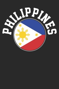 Paperback Notebook: Philippines Dot Grid 6x9 120 Pages Book