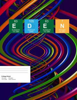 Paperback Eden: Eden Composition Notebook, Personalised Name Notebook, Periodic Table Style Science Fan Notebook, Future Chemist Noteb Book