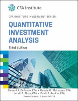 Paperback Quantitative Investment Analysis, 3Ed Book