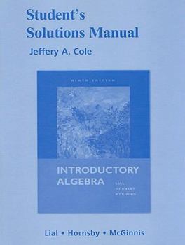 Paperback Student's Solutions Manual for Introductory Algebra Book