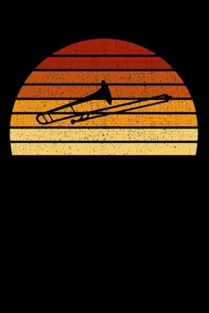 Paperback Trombone Player Notebook: Vintage Sunset Trombone 6 x 9 (A5) Graph Paper Squared Journal Gift For Trombone Players And Trombone Lovers (108 Page Book