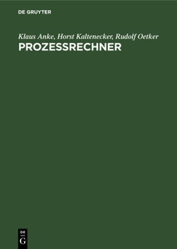 Hardcover Prozeßrechner: Wirkungsweise Und Einsatz [German] Book