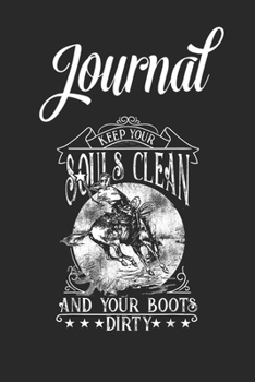 Paperback Journal: Country Saloon Western Rodeo Gift Idea Cowboy Blank Ruled Line College Journal Notebook Size for Diary Student Teacher Book