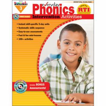 Paperback Everyday Phonics Intervention Activities Grade 3 New! [With CDROM] Book
