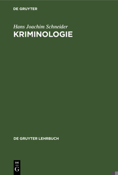 Hardcover Kriminologie [German] Book