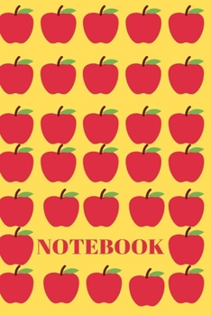 Paperback Notebook: apple notebook, Fruit Notebook, Journal, Diary 120 white paper lined for writing Book