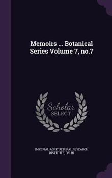 Hardcover Memoirs ... Botanical Series Volume 7, No.7 Book