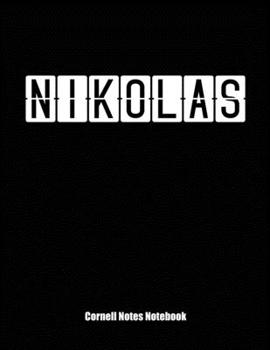 Cornell Notes Notebook : Cornell Note Paper Notebook. Blank Books for College Students. Large College Ruled Medium Lined Journal Note Taking System for School and University. Personalized Name: Nikola