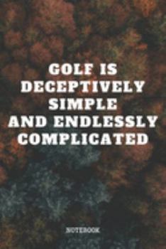 Paperback Notebook: Proud Golfer Golf Game Planner / Organizer / Lined Notebook (6" x 9") Book