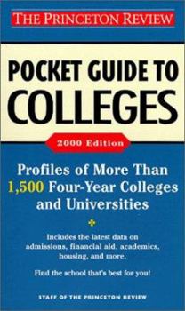 Mass Market Paperback Princeton Review: Pocket Guide to Colleges, 2000 Edition Book