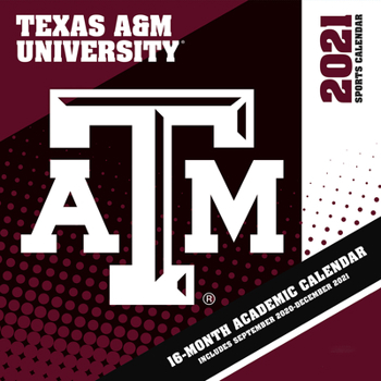 Calendar Texas A&m Aggies 2021 12x12 Team Wall Calendar Book