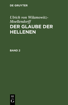 Hardcover Der Glaube Der Hellenen [German] Book