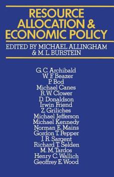 Paperback Resource Allocation and Economic Policy Book