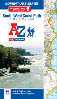 Paperback South West Coast Path South Cornwall A-Z Adventure Atlas Book