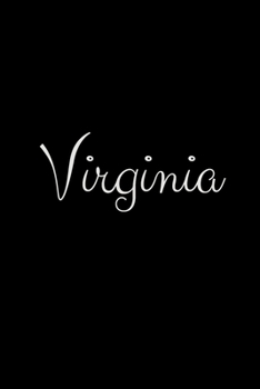 Virginia: notebook with the name on the cover, elegant, discreet, official notebook for notes