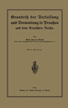 Paperback Grundriß Der Verfassung Und Verwaltung in Preußen Und Dem Deutschen Reiche [German] Book