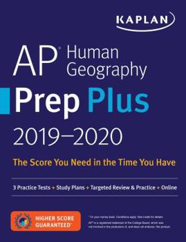 Paperback AP Human Geography Prep Plus 2019-2020: 3 Practice Tests + Study Plans + Targeted Review & Practice + Online Book