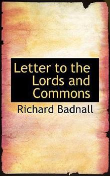 Paperback Letter to the Lords and Commons Book