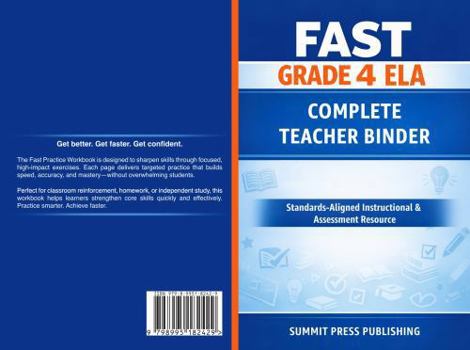 Paperback FAST Grade 4 ELA Teacher Guide: Answer Keys, Standards Alignment, Intervention Strategies, and Practice Test Support Book