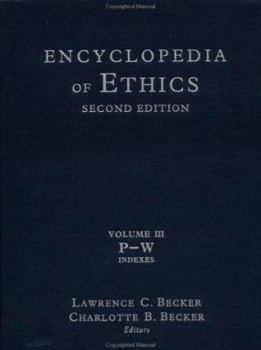 Hardcover Encyclopedia of Ethics: Second Edition: Volume II: H-O Book