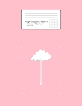 Graph Composition Notebook: Math, Physics, Science Exercise Book - Cloud Swing Kid Cartoon Cute  Surreal Sky Girls Gift - Pink 5x5 Graph Paper - Back ... Teens, Boys, Girls - 7.5"x9.75" 100 pages