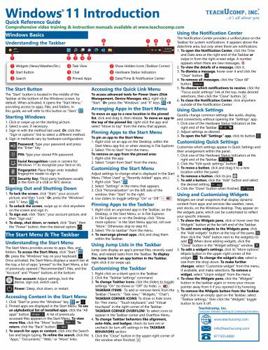 Pamphlet Windows 11 Quick Reference Training Tutorial Guide (Cheat Sheet of Instructions, Tips & Shortcuts - Laminated) Book