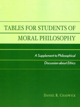 Paperback Tables for Students of Moral Philosophy: A Supplement to Philosophical Discussion About Ethics Book