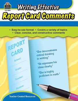 Paperback Writing Effective Report Card Comments Book